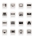 Simple Hi-tech equipment icons Royalty Free Stock Photo