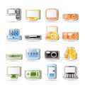 Simple Hi-tech equipment icons Royalty Free Stock Photo