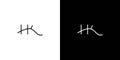 Simple HK initials logo design Royalty Free Stock Photo