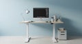 Simple Home Office with Desktop Computer Royalty Free Stock Photo