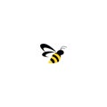 simple honey bee free icon vector logo
