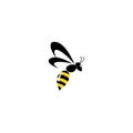 simple honey bee free icon vector logo