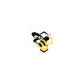 simple honey bee free icon vector logo