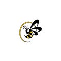 simple honey bee free icon vector logo