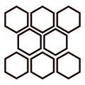 Simple honeycomb vector black with transparent