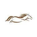 simple horse logo vector template,Vector mascot, cartoon of horse Royalty Free Stock Photo