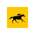 Simple horse racing logo concept Royalty Free Stock Photo