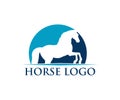 simple horse sport vector logo design inspiration Royalty Free Stock Photo