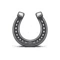 Horseshoe Vintage Retro Vector Icon Illustration Logo Design. Royalty Free Stock Photo