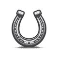 Simple horseshoe vector vintage retro logo illustration design. Royalty Free Stock Photo