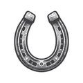 Horseshoe Vintage Retro Vector Icon Logo Illustration Design. Royalty Free Stock Photo