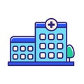 Simple hospital building vector illustration