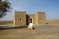 Simple hotel in the desert, Sahara, Morocco Royalty Free Stock Photo