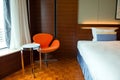 Simple hotel room interior Royalty Free Stock Photo