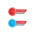 Simple 24 hour service icon Royalty Free Stock Photo