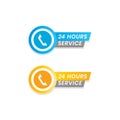 Simple 24 hour service icon Royalty Free Stock Photo