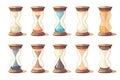 Simple Hourglass Collection, Sand Clocks for Sprite Sheet Animation, Vintage Hourglass Timer Sand