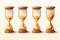 Simple Hourglass Collection, Sand Clocks for Sprite Sheet Animation, Vintage Hourglass Timer Sand