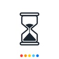 Simple hourglass icon,Minimal hourglass icon