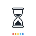 Simple hourglass icon,Minimal hourglass icon