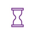 Simple hourglass icon outline design. Vector illustration decorative design