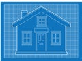 Simple house blueprints Royalty Free Stock Photo