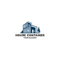 Simple house container logo