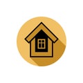 Simple house detailed vector illustration. Property developer co