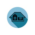 Simple house detailed vector illustration. Property developer co