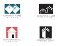 Simple House Home Real Estate Logo Icons Royalty Free Stock Photo