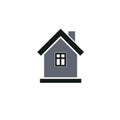 Simple house icon for graphic design, mansion conceptual symbol Royalty Free Stock Photo