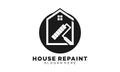 Simple house repaint icon logo