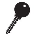 Simple Household Key Silhouette Object Representing Access and Security Royalty Free Stock Photo