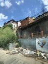 Simple houses or ranchos in Caracas poverty garbage, Venezuela Royalty Free Stock Photo