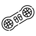 Simple hoverboard icon with shadow