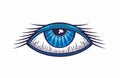 Simple human eye vector icon. Vector illustration Royalty Free Stock Photo