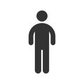 Simple Human Figure Flat Vector Icon Symbolizing Person or User Concept Royalty Free Stock Photo