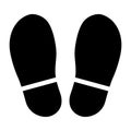 Simple human shoe footprint icon