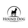 Simple hunting dog logo design