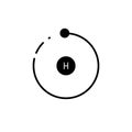 Simple hydrogen icon illustration design