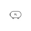 Simple hydrogen icon illustration design
