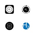 Simple hydrogen logo illustration design