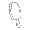 Simple Ice cream, hand drawn vector illustration Royalty Free Stock Photo