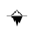 Simple iceberg icon design