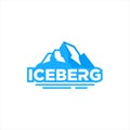 Simple iceberg mountain nature vector