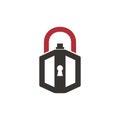 Simple icon for bicycle locking device Royalty Free Stock Photo