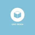 The simple icon box logo design minimal style. Royalty Free Stock Photo