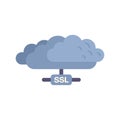Cloud computing ssl connection showing secured data transfer Royalty Free Stock Photo