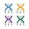 Simple icon DNA spiral vector design