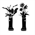 Simple icon of flowerbed. Vector illustration Royalty Free Stock Photo